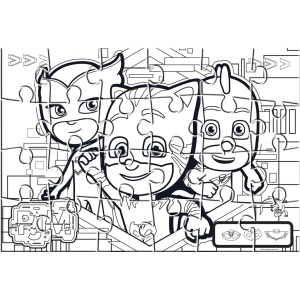 Двустранен пъзел за оцветяване, 24 части, PJ masks - Img 3