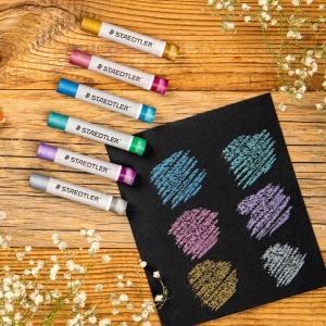 Маслени пастели Staedtler DJ, 6 цвята, металикови - Img 6