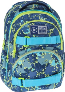 Ученическа Раница Play Dexter Mini Ergo Military Neon