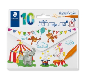 Флумастери Staedtler 323, триъгълни, 10 цвята