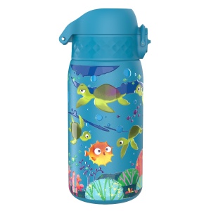 Бутилка за вода Ion8 Print, мет, 400ml, Sea Turtle - Img 2