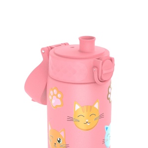 Бутилка за вода Ion8 Print, мет, 600ml, Cats - Img 2