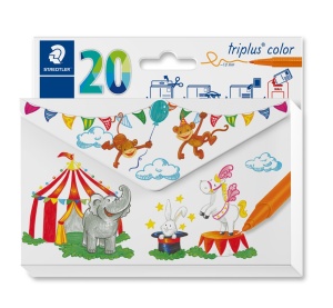Флумастери Staedtler 323, триъгълни, 20 цвята