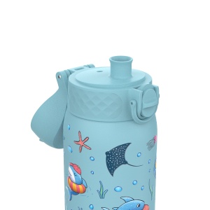 Бутилка за вода Ion8 Print, мет, 400ml, Sharks - Img 2