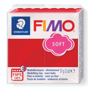 Полимерна глина Staedtler Fimo Soft, 57 g, черв 24