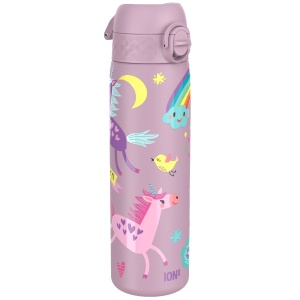 Бутилка за вода Ion8 Print, мет, 600ml, Unicorns - Img 3