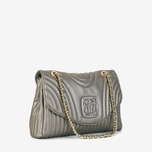 Чанта Ynot Stripes 008, 34x9x20cm, Silver - Img 2