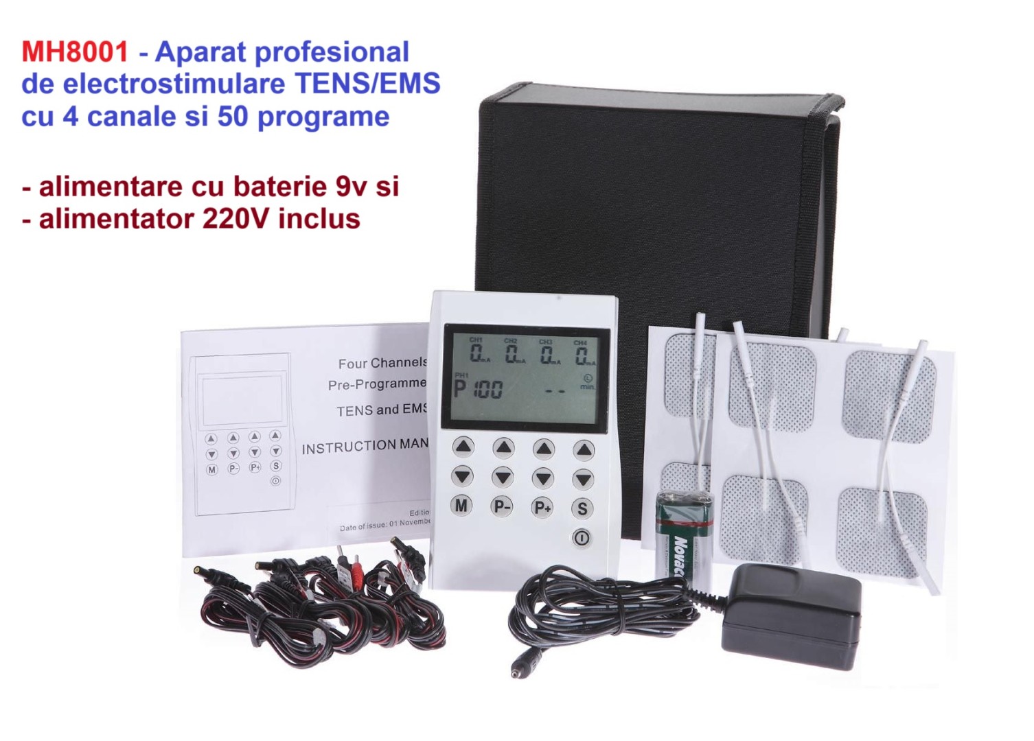 Aparat TENS/EMS 4 canale