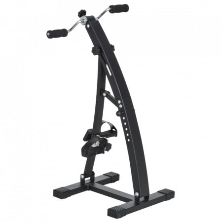 HOMCOM A90-158BK- Bicicleta de fitness din otel cu ecran LED, inaltime si rezistenta reglabile