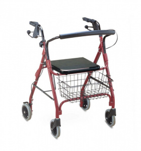 ORTOPEDIX FS966LH - Rolator Pliabil 4 Roti, Scaun si Cos, Otel