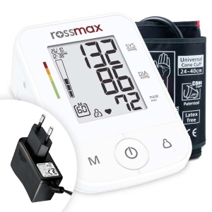 ROSSMAX X3 - Tensiometru Digital Automat, Brat, Ecran LCD, Adaptor Priza
