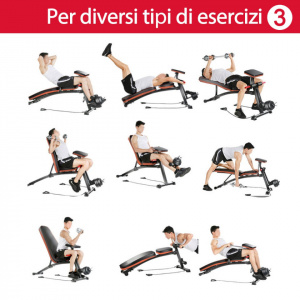 HOMCOM A91-062 - Banca Multifunctionala Reglabila, Antrenament Complet, Fitness Acasa - Img 7