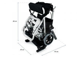 QMED 183-9001L-36 - Scaun pliabil aluminiu cu frane, transport, acasa - Img 3