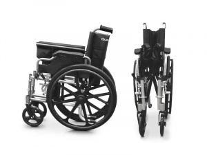 QMED 183-903LB-46 - Scaun Rotile Pliabil, Aluminiu, Frane Sigure - Img 4