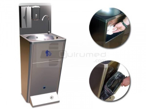 QMED 815-061414 - Chiuveta Otel Inoxidabil, Picior Integrat, Instalare