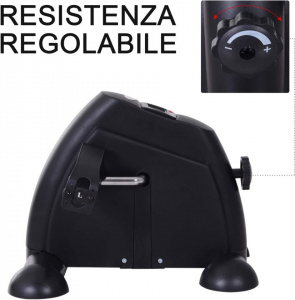 HOMCOM A90-179BK- Mini dispozitiv de pedalare bicicleta pentru picioare si brate negru - Img 5