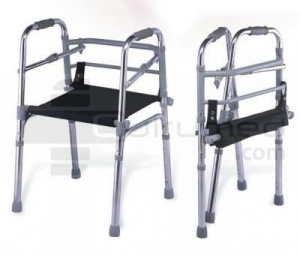 QMED 183-961L - Cadru Mers Aluminiu, Pliabil cu Scaun, Reglabil