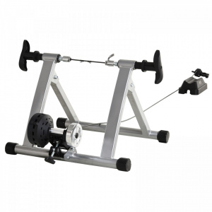 HOMCOM 5661-0061- Suport rola pentru bicicleta magnetic pentru antrenament acasa, argintiu - Img 8