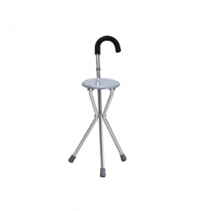 ORTOPEDIX FS911L - Baston Tripod cu Scaun Pliabil, Aluminiu, Portabil