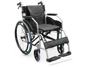QMED 183-KY868LAJ-A-46 - Scaun Rotile Aluminiu, Pliabil, Frane Pasager