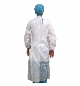 ALF-HALAT-VIZIT40 - Halat Vizitator Nesteril, Protectie Medicala, 40 gr/mp - Img 2