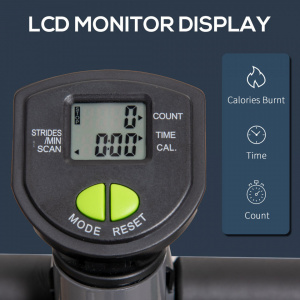 HOMCOM A90-263GY- Stepper cu maner, monitor LCD si pedale antiderapante din otel si ABS - Img 4