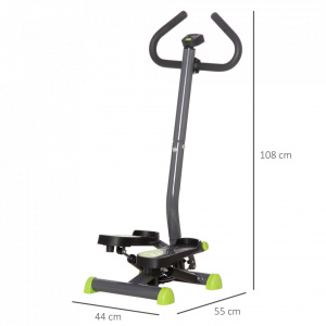 HOMCOM A90-263GY- Stepper cu maner, monitor LCD si pedale antiderapante din otel si ABS - Img 5