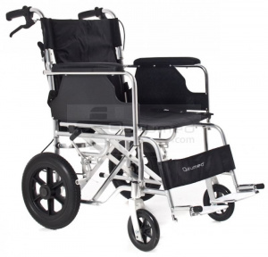 QMED 183-865LABJ-46 - Scaun Rotile Aluminiu, Pliant Lejer, Franare Sigura