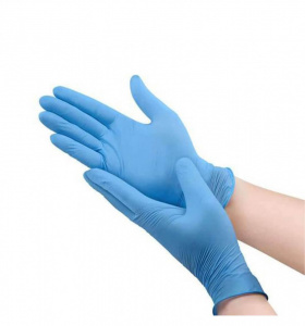 BLS-NITR-L-100-BLU - Mănuși Nitril Albastru, Examinare Medicală, 100 Buc