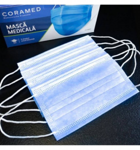 CO-MASTI3PLI-IIR-50B - Masca Protectie Medicala IIR, 3 Straturi, Set 50 Bucati
