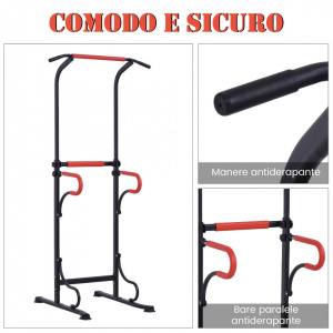 HOMCOM A91-105 - Bara Tractiune, Aparat Fitness Multifunctional, 120 kg - Img 5