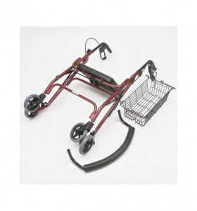ORTOPEDIX FS966LH - Rolator Pliabil 4 Roti, Scaun si Cos, Otel - Img 3