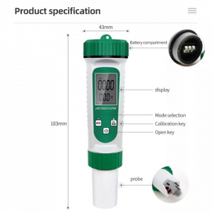 OW-786 Multimetru 6in1 pH/EC/TDS/Salt/S.g/TEMP meter pentru lichide - Img 8
