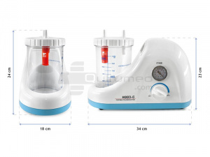 QMED 879-3-C - Aspirator Chirurgical Portabil, 18 LPM, Fără Ulei - Img 4