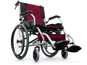 QMED 183-KY863LAJ-C-20-46 - Scaun Rotile Aluminiu, Pliabil, Suport Picioare