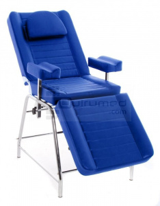 QMED QM-9315-AZ - Scaun Recoltari, 3 Sectiuni Rabatabile, Suport Brat Albastru