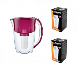 AQUAPHOR PRESTIGE A5H - Cană filtrantă, cu 2 x cartuse anticalcar A5H incluse - Img 1
