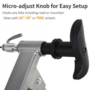 HOMCOM 5661-0061- Suport rola pentru bicicleta magnetic pentru antrenament acasa, argintiu - Img 3