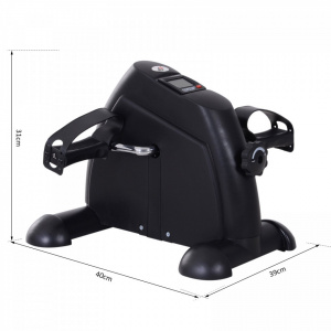 HOMCOM A90-179BK- Mini dispozitiv de pedalare bicicleta pentru picioare si brate negru - Img 2