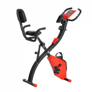 HOMCOM A90-196RD - Bicicleta Pliabila 2 in 1, Antrenament Complet, Elastice Brate