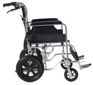QMED 183-865LABJ-46 - Scaun Cu Rotile Pliant, Aluminiu, Transport - Img 4
