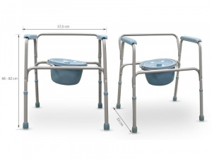 QMED 183-KY810-A - Scaun Baie Toaleta, Mobilitate Redusa, Inoxidabil - Img 2