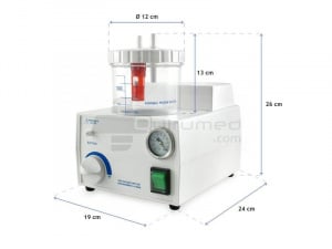 QMED 879-3-D - Aspirator Chirurgical Portabil 15 LPM, Profesional - Img 2