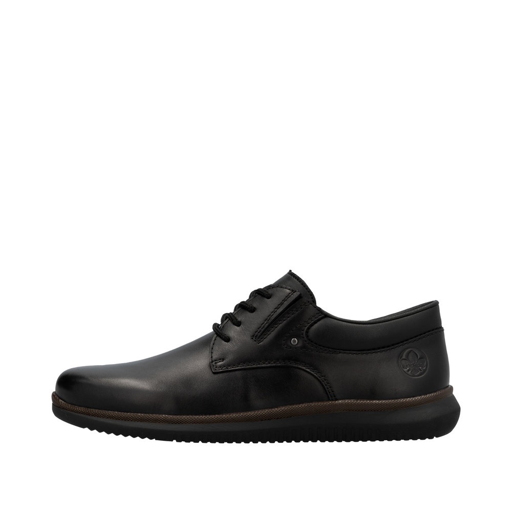 Pantofi bărbătești casual, Rieker 10419-00 din piele naturala, negru