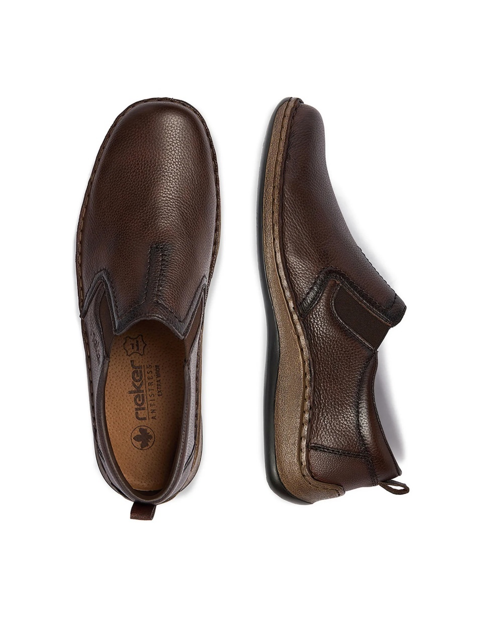 Pantofi Bărbați Rieker 05264-26 Slip-on Maro - Piele Naturală