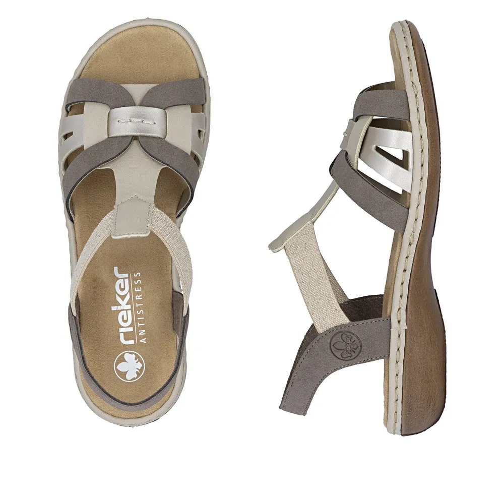 Sandale Rieker 65918-64 Bej Multi – Confort Antistress Colecția 2026