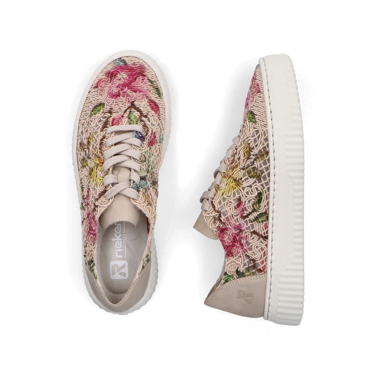 ロゼッタ Sneakers Damă Rieker N9919-91 Multi Floral | Vegan & Ultra-ușori 2026