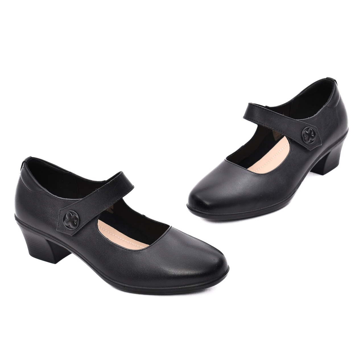 Pantofi dama din piele naturala, Karisma, X4X440014A 01-N, negru
