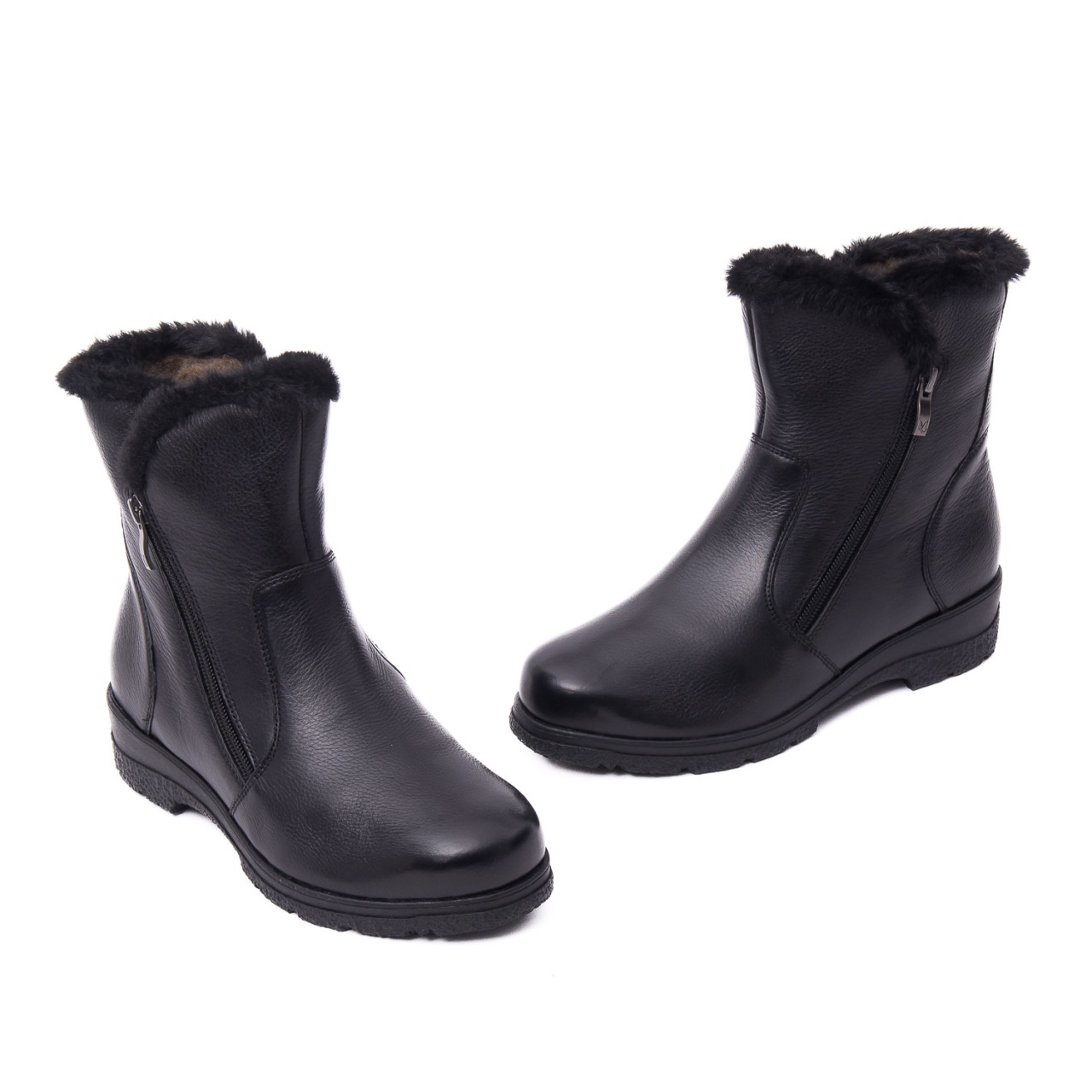 Ghete dama din piele naturala, Caprice 9-26409-41 02B BLACK NAPPA