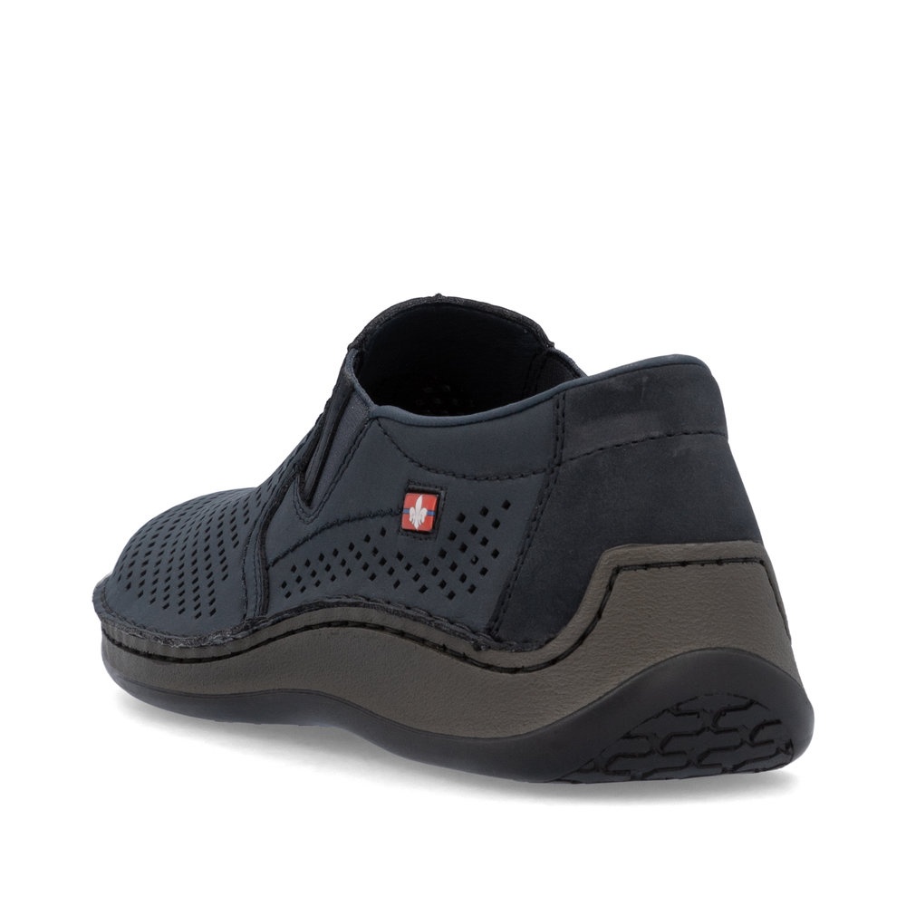 Pantofi barbati, piele naturala nabuc, 05297-14, bleumarin